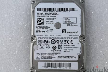 هارديسك لابتوب سامسونج 1 تيرا | Seagate Samsung 1 TB 2.5-Inch