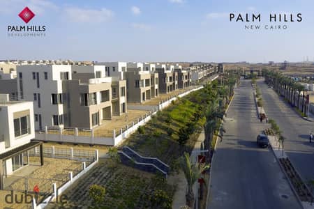 Townhouse ready for inspection, ready to move in Fifth Settlement, in Palm Hills New Cairo Compound, open view on landscape