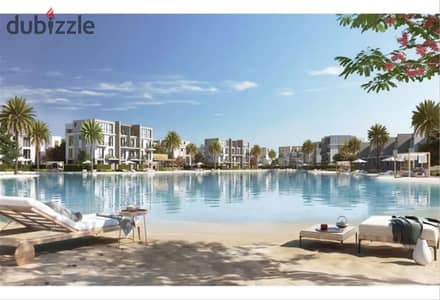 The lowest down payment and total price for a fully finished ground floor chalet with a lagoon view in Kali Coast, North Coast, Ras El Hekma