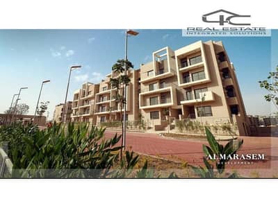 With installments apartment 4 bedrooms ready to move with best down payment in phase one in compound al maraseem fifth square open view landscape