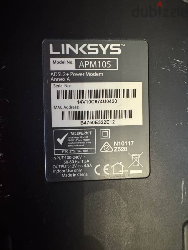 LINKSYS XAC1900 DUAL BAND SMART Wi Fi MODEM ROUTER with ADSL 5