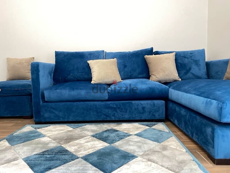 L shape corner sofa couch - كنبة رُكنة حرف L زاوية 0