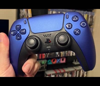 PS5 controller cobalt blue دراع