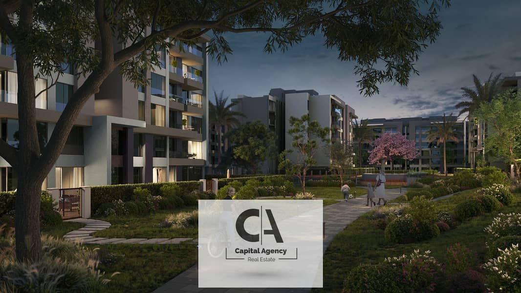 With a 40% cash discount an apartment for sale in the heart of the Fifth Settlement next to Mountain View in the Avelin Compound next to Mountain View 0