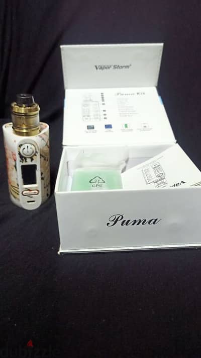 فيب بوما /vape puma :الحالة جيدة جدا بالكرتونة و التانك DL نوعو GEAR و