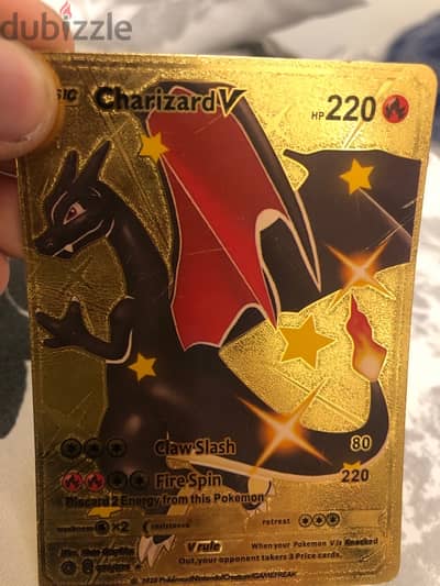 charizard gold v Pokémon card