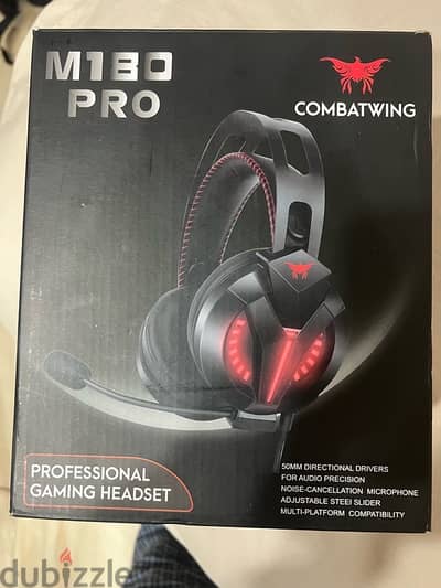 HEADSET COMPATWING M180PRO WITH MIC AND RGB LIGHTS FOR PC AND PS