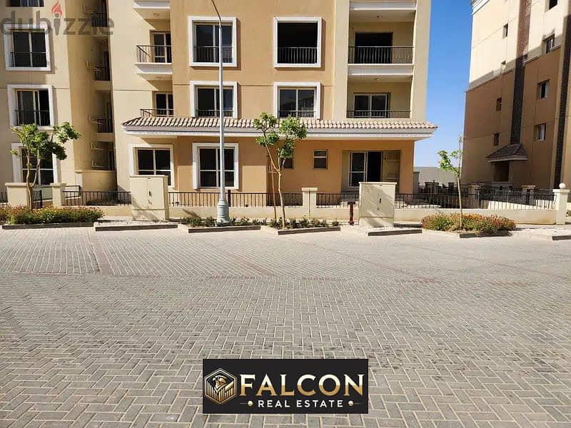 For sale, an apartment in the most upscale and distinguished compound in Mostakbal City, next to Madinaty, Sarai Compound, with a 10% down payment, an 0