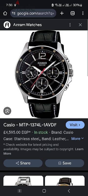 New original CASIO watch with serial number and ticket 5