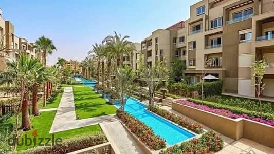 Apartment Corner for sale prime location on Suez road in front of El Rehab, Swan Lake Compound