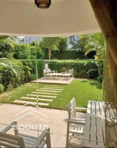 Ground floor with garden apartment for sale in sarai new cairo (165meters+ 95meters garden) prime location front of madinaty