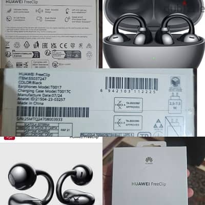 Huawei free clip headphones in black