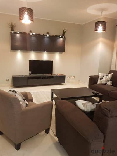 Rent a fully furnished Apartment 150m with garden  at village gate compound