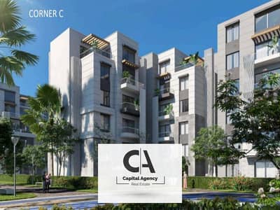 With a 35% cash discount a 195 meter apartment for sale Ready To Move  in the best location in October Badya Palm Hills Compound