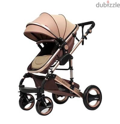 Baby Pram 2in 1 Belecoo High Landscape Baby Stroller - Khaki