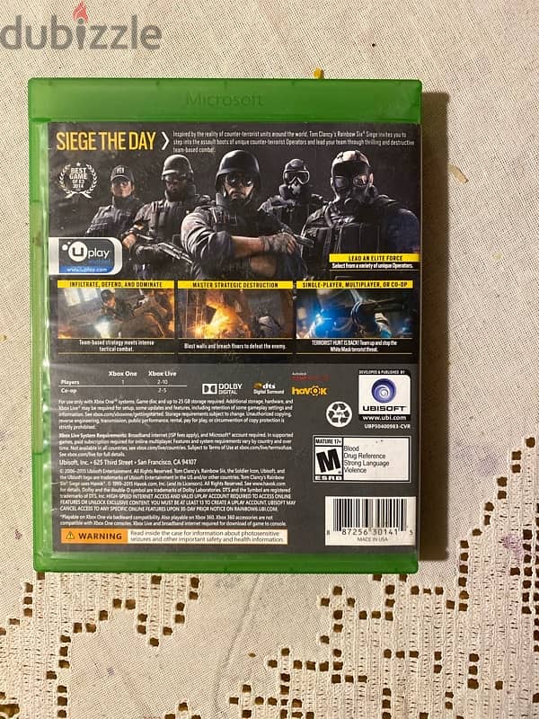Xbox one - Original rainbow six siege 2