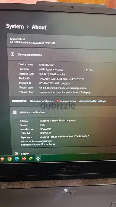 Asus Tuf A15 Gaming65616951374338123