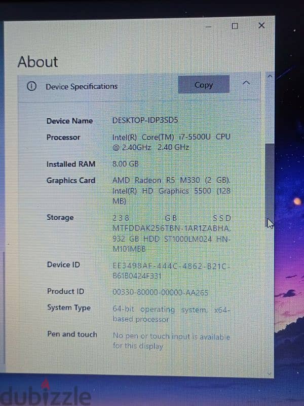 HP core i7 zero 6