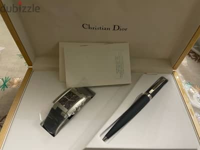 christian dior les montres watch and patent black pen