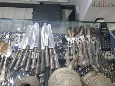 أطقم شوك ومعالق و سكاكين ألباكا وأوكا وديامنت ألماني silver plated