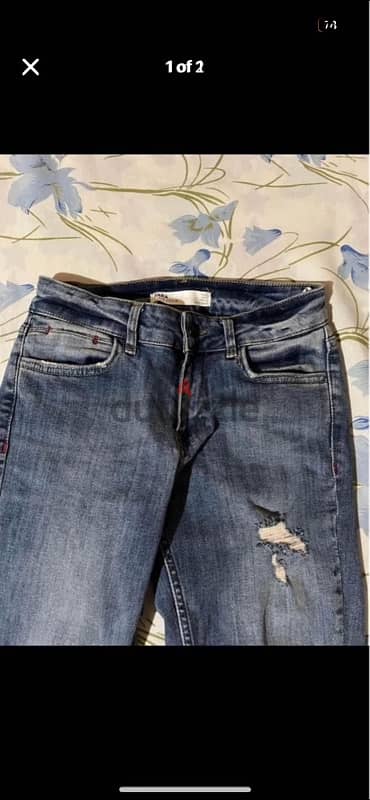 zara denim jeans euro 34 size