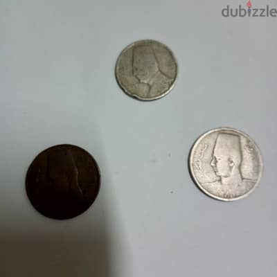 ٣ عملات للملك فاروق حالة جيدة