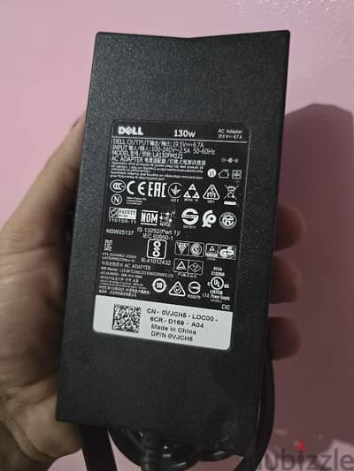 شاحن لابتوب ديل اصلي dell original charger 130w