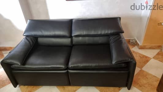 Set of 2 luxurious leather sofas, with 2 seats Set of 2 luxurious leather sofas, with 2 seats