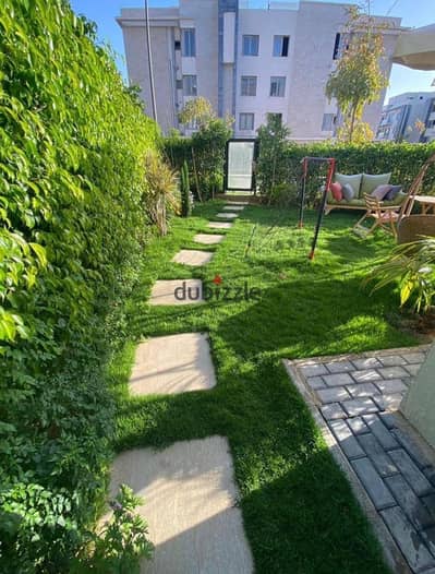 Ground floor apartment of 172 m with a 71 m garden for sale in Galleria Moon Valley Compound in the Fifth Settlement on 90th Street