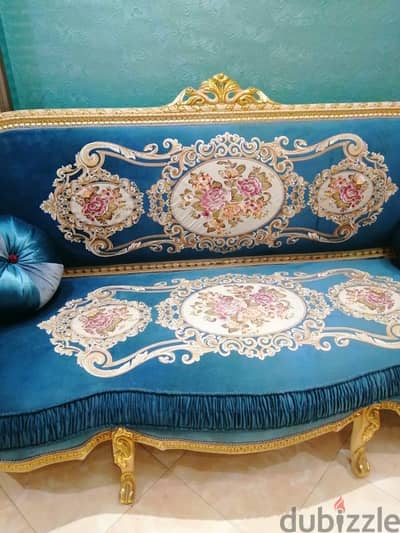 صالون جديد خشب زان اصلي لم يستعمل نهائيا ممتاز بحالته