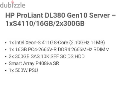 server HP 380 G10