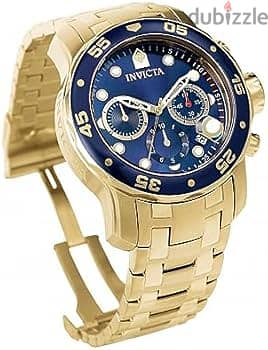 Invicta Men's 0073 Pro Diver Collection Chronograph 18k Gold-Plated Wa