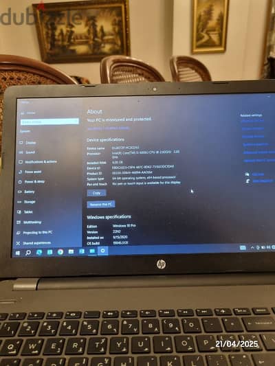 لابتوب HP رامات ٨ هارد ١٢٨ ssd