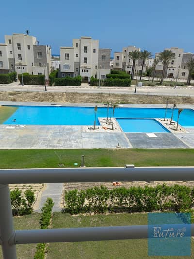 امواج الساحل الشمالي شاليه 2 غرفه للبيع تحت سعر السوق افضل فيو علي البول - Amwaj North Coast