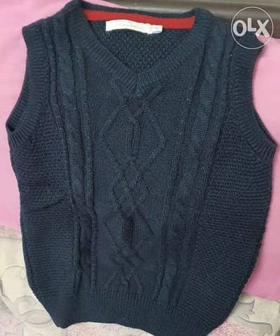 Blue wool Concrete vest for boys size 8 years