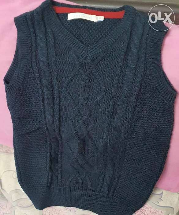 Blue wool Concrete vest for boys size 8 years 0