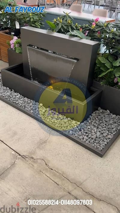 شلال مياه ديكور فايبر جلاس