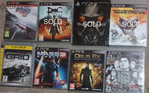 Used PS3 games in excellent condition