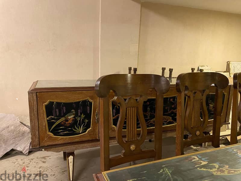 Complete dining room with 2 buffets, a small bar, and 8 chairs 7