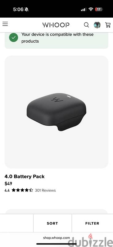 Whoop 4.0 battery pack