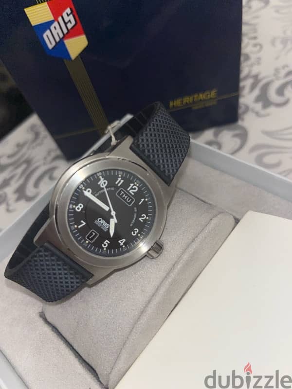 slightly used as new Oris big crown automatic day date 17