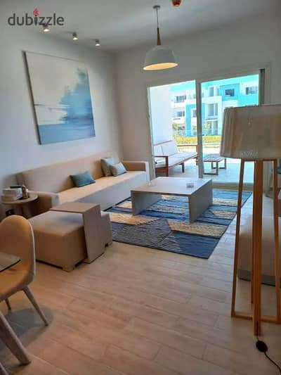 شالية متشطب 140م Sea View + Lagoon View في الساحل الشمالي علي البحر - للبيع