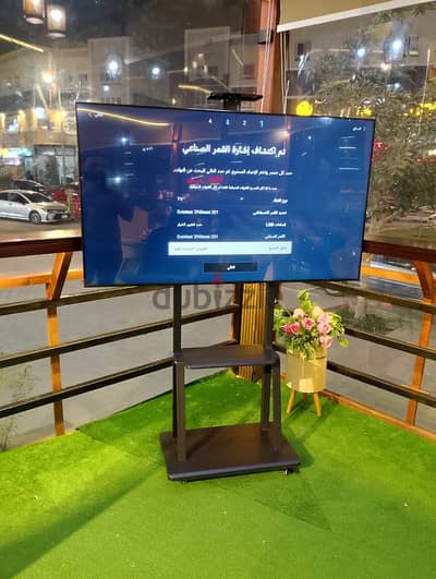 حامل شاشة بعجلات 70 بوصه - حامل شاشه متحرك ترولى من 32 حتى 70 بوصه