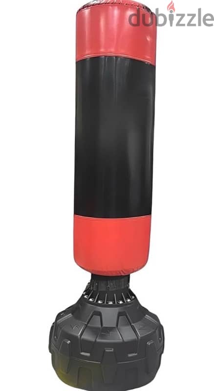 Generic standing punching bag red and black 1