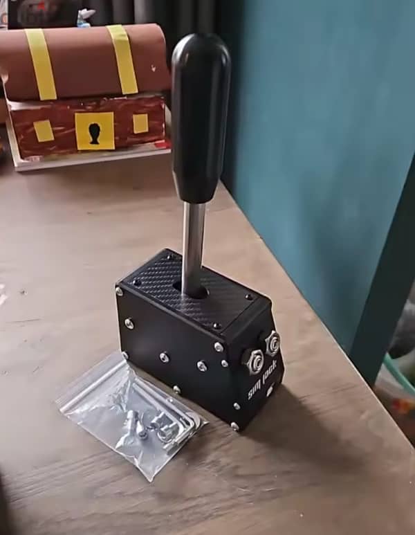 simjack sequential  shifter for pc with 3d printed mounting plate 3