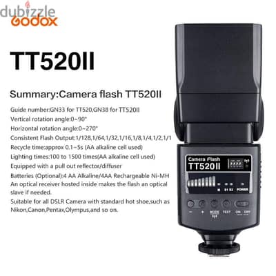 Godox Thinklite TT520II Camera Flash
