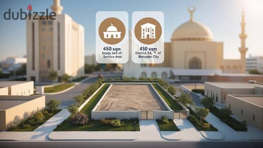 Residential Land for Sale – 450m² in District 34, 10th of Ramadan. Prime corner location near El-Ordonya Extension & full services.