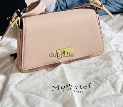 Moncrief London Original Leather Quilted Shoulder Bag - Blush (Pink)