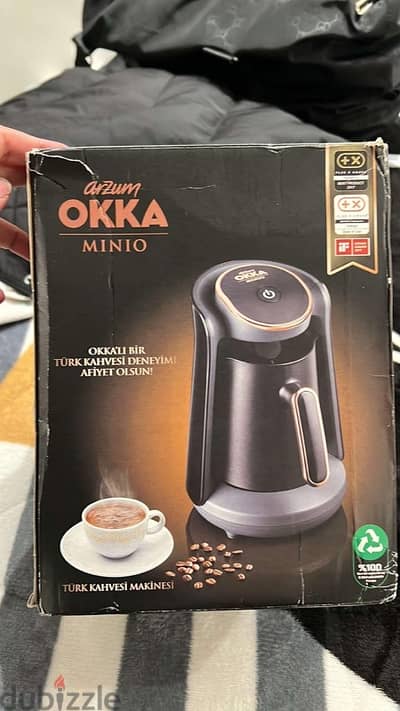 ماكينة قهوة okka تركي جديدة لم تستخدم