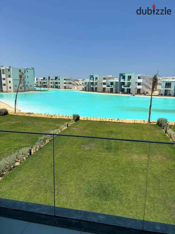 Ready to move For Sale 3 Bedrooms Chalet Lagoon View  Fouka Bay Sahel Tatweer Misr in north coast ras el hekma   _________  Fully Furnished with appliances